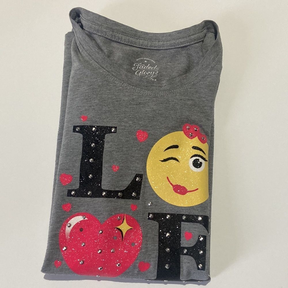 10/$50 Faded Glory Light  Grey Women Junior Top XL (14-16)